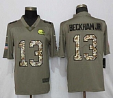 Nike Browns 13 Odell Beckham Jr Olive Camo Salute to Service Limited Jersey,baseball caps,new era cap wholesale,wholesale hats